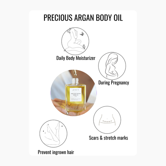 PRECIOUS ARGAN BODY OIL ROSE - JENA'S Cosmetics